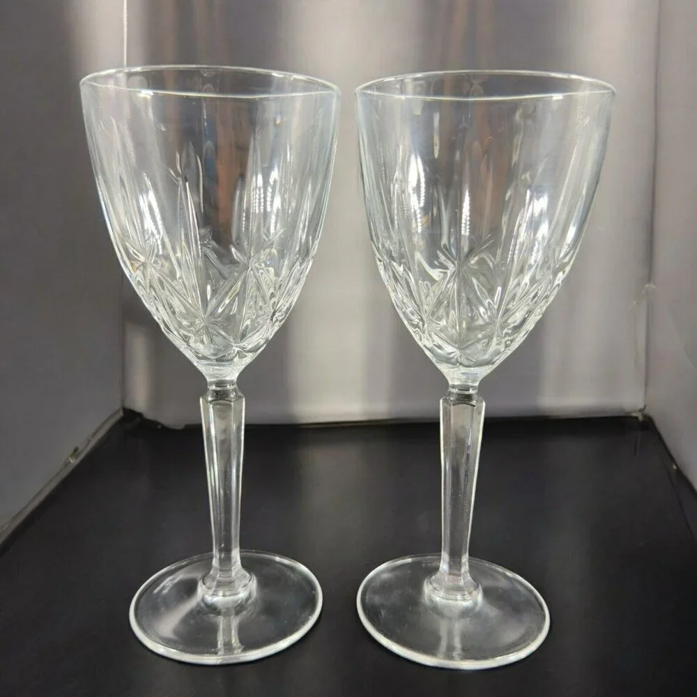 Waterford Crystal‎ Marquis Clear Sparkle Elegant Glassware Goblet Glasses 2 Set